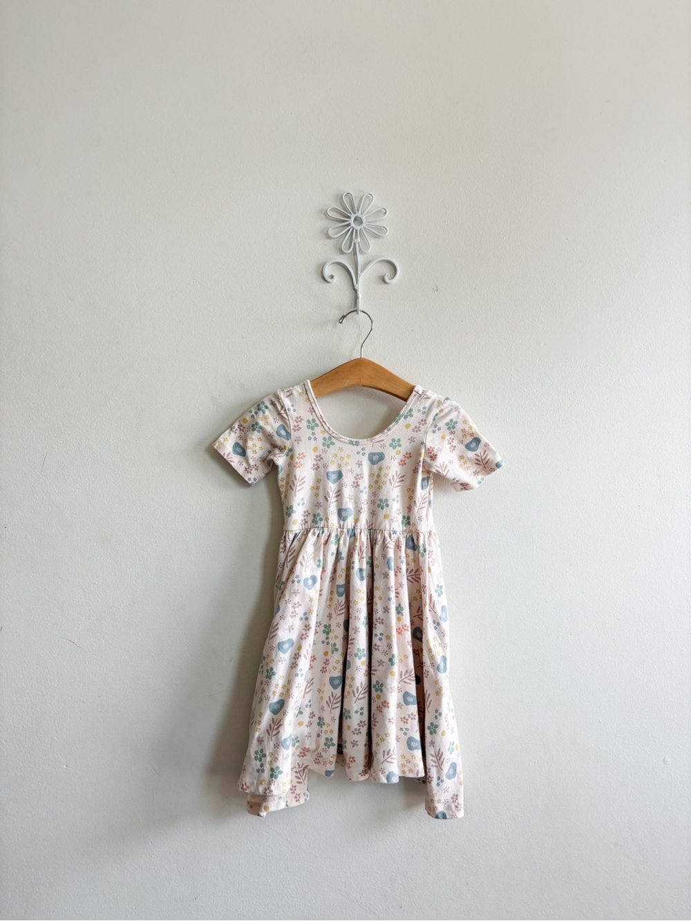 Alice & Ames Girls Floral Print Short Sleeve Dress
